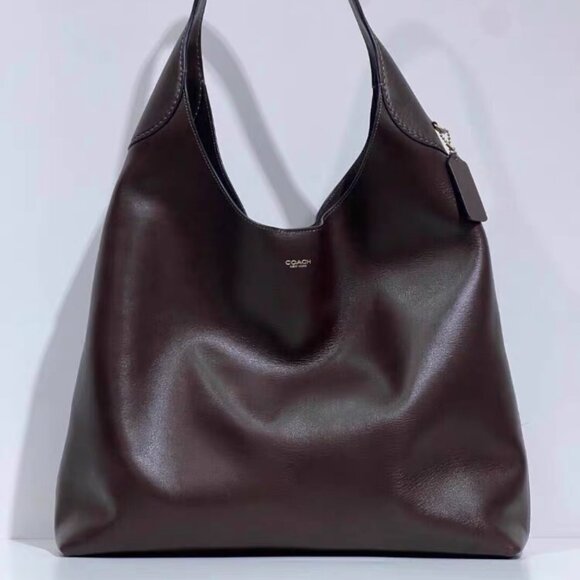 Coach Brooklyn Maple Brown Shoulder Bag, Large - Picture 1 of 5